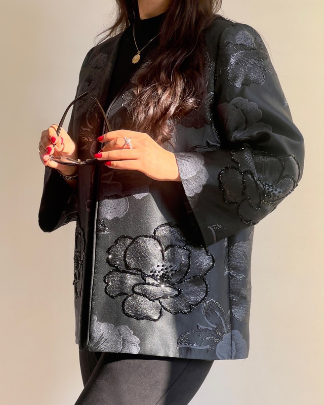 کت ژاکارد جواهردوزی